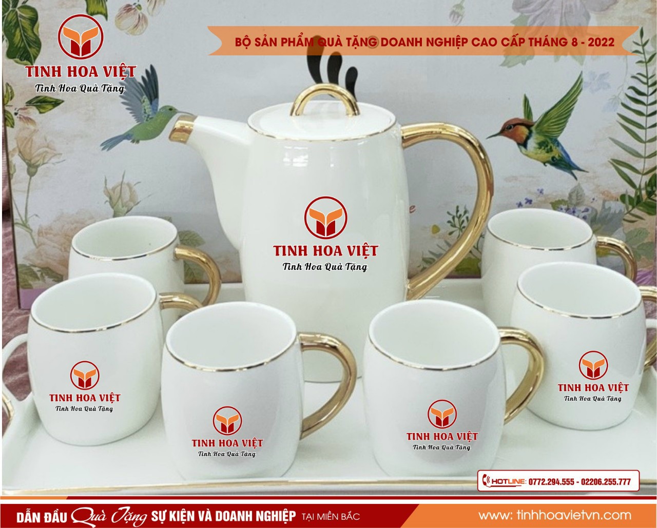 bộ ấm trà sứ cao cấp