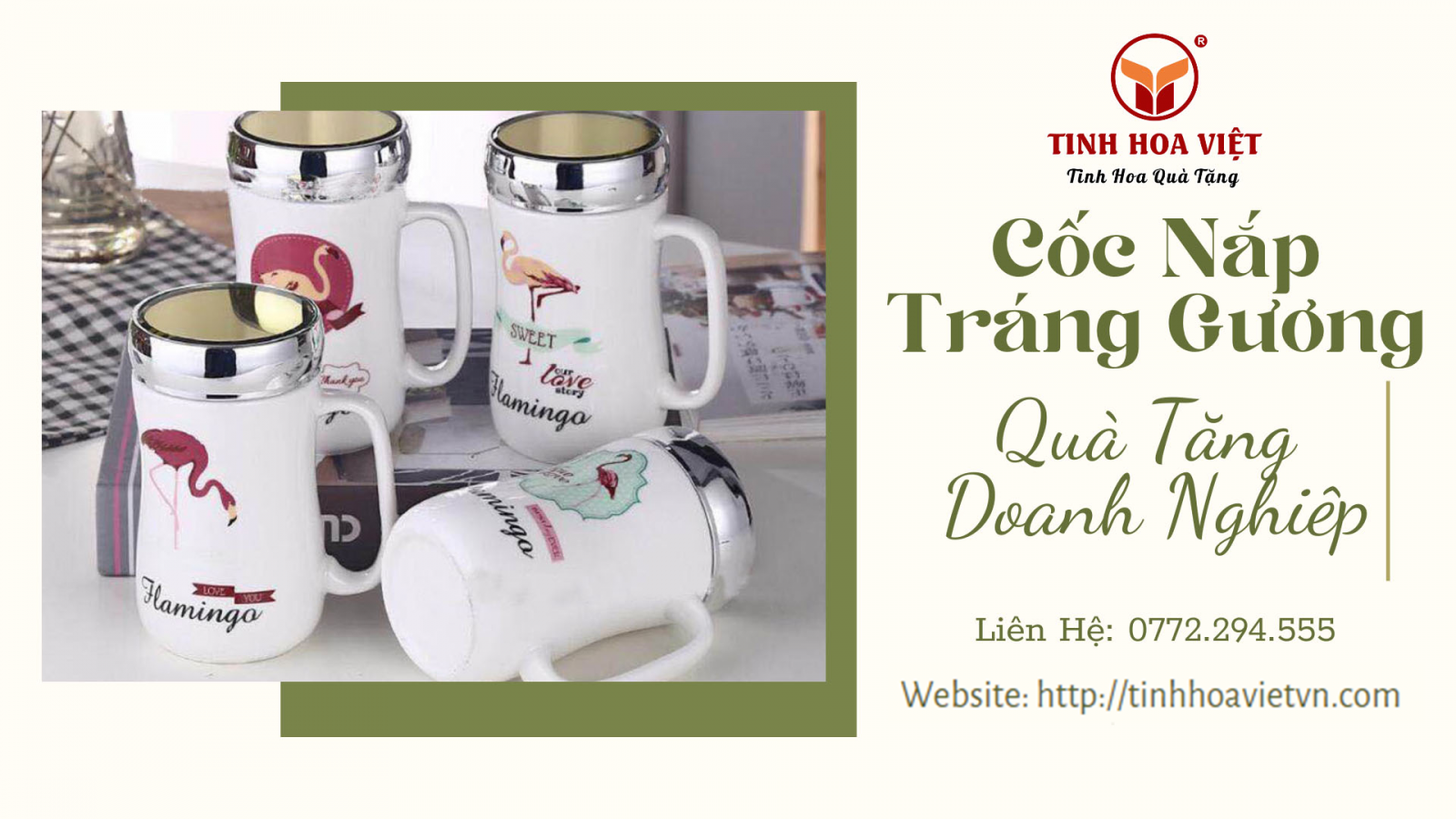 Cốc nắp tráng gương