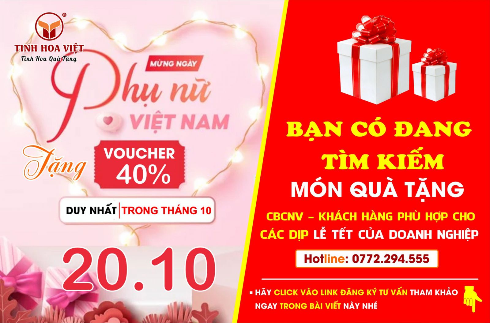 Quà tặng 20/10 cho người phụ nữ